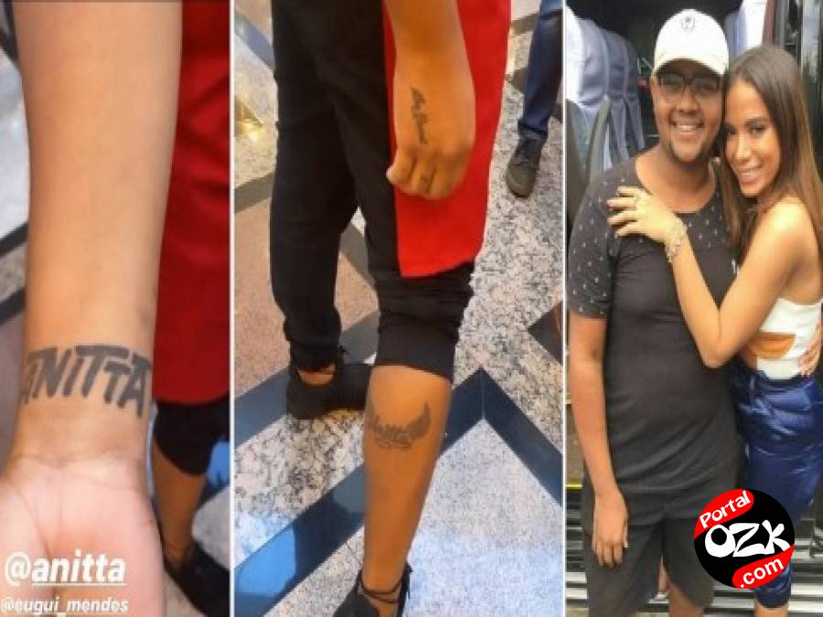F Faz Tatuagens Com O Nome De Anitta E Fala Da Rea o Da Cantora